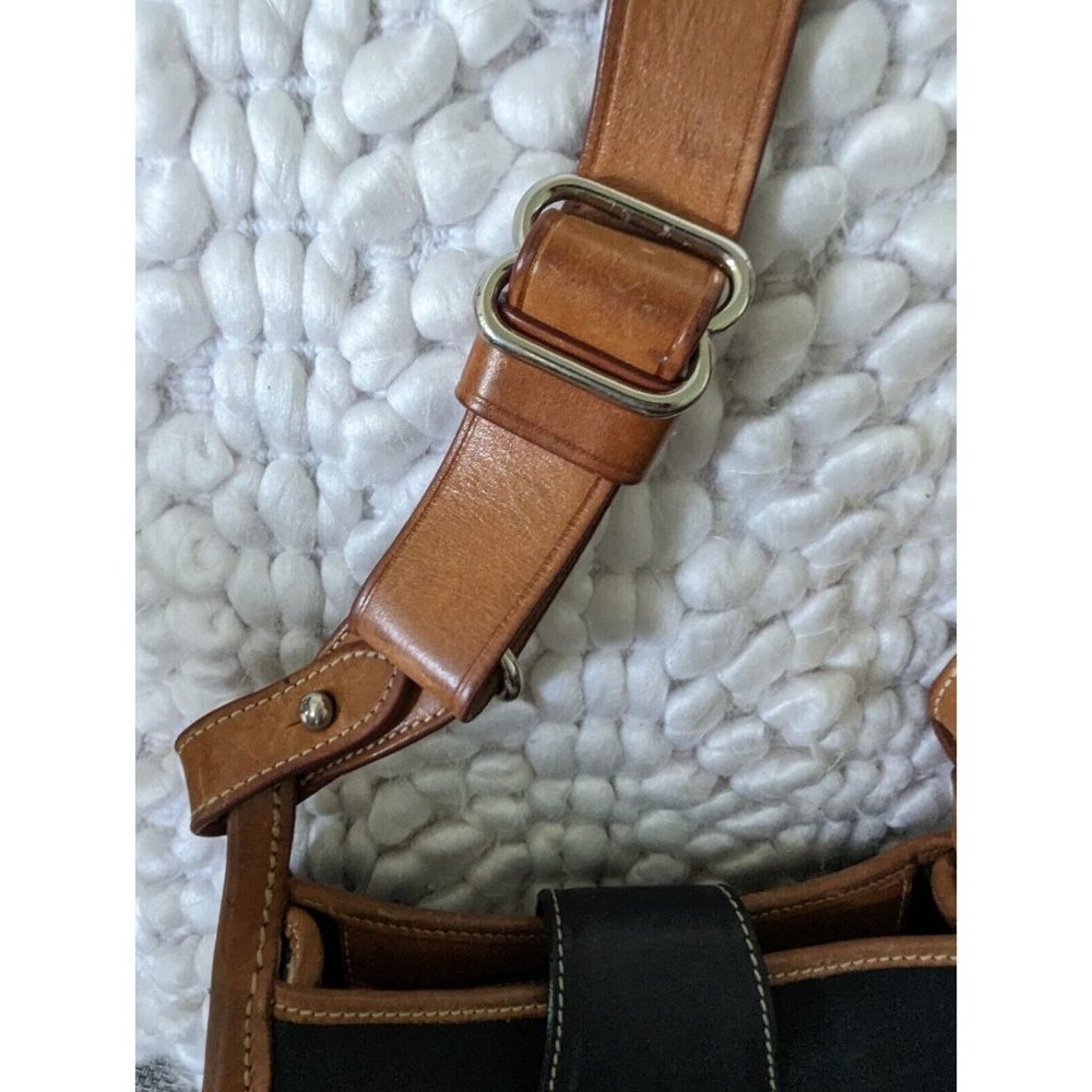 Vintage Dooney & Bourke Mini Hobo Purse Black And Tan Nice Condition - Picture 7 of 16